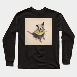 Vintage Style Dog Portrait Long Sleeve T-Shirt